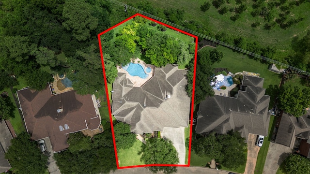 13722 Vinery Ln, Cypress, TX 77429 - aerial view of a pool