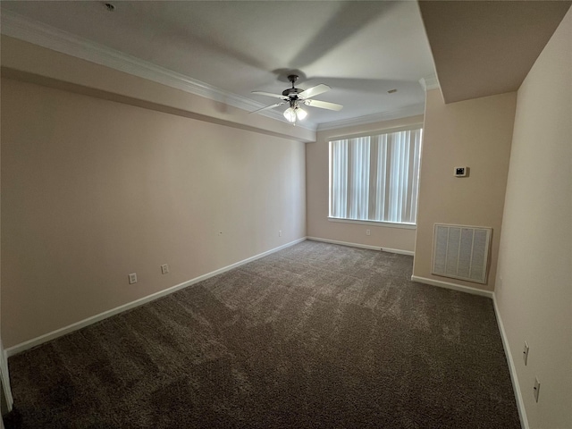 6633 W Sam Houston Pkwy S Unit 1A, Houston, TX 77072 - carpeted spare room with a ceiling fan and ornamental molding