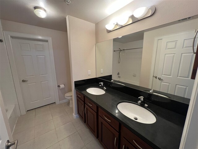 6633 W Sam Houston Pkwy S Unit 1A, Houston, TX 77072 - bathroom featuring double vanity, tile patterned floors, and bathing tub / shower combination