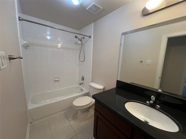 6633 W Sam Houston Pkwy S Unit 1A, Houston, TX 77072 - bathroom with washtub / shower combination, tile patterned floors, and vanity