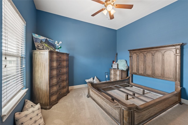 2619 Portland Ave, College Station, TX 77845 - bedroom featuring light carpet and a ceiling fan