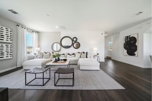 16424 Windy Cove Ct, Conroe, TX 77378 - living area with wood finished floors, healthy amount of natural light, and recessed lighting