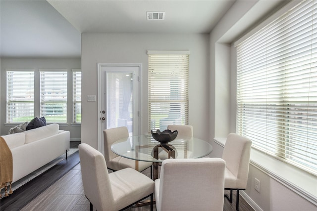 18723 Pilot Knolls Dr, Cypress, TX 77433 - dining area featuring dark wood-type flooring