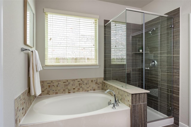 18723 Pilot Knolls Dr, Cypress, TX 77433 - bathroom with a bath and a stall shower