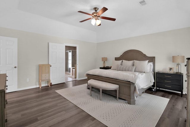 17214 Shadow Valley Dr, Spring, TX 77379 - bedroom with wood finished floors and a ceiling fan