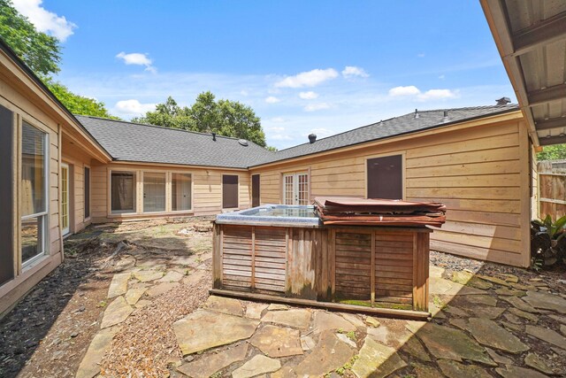 10803 Shawnbrook Dr, Houston, TX 77071 - view of patio / terrace with a hot tub