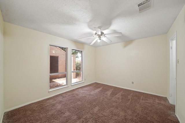 10803 Shawnbrook Dr, Houston, TX 77071 - empty room with carpet, ceiling fan, and a textured ceiling