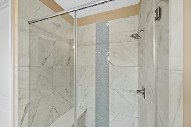 21726 Grayson Highlands Way, Porter, TX 77365 - bathroom with a marble finish shower