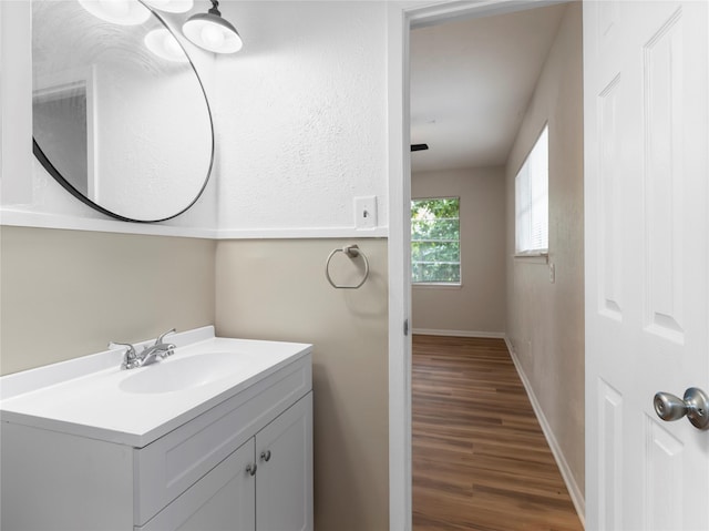 1705 Spruce St, Bay City, TX 77414 - bathroom with wood finished floors and vanity