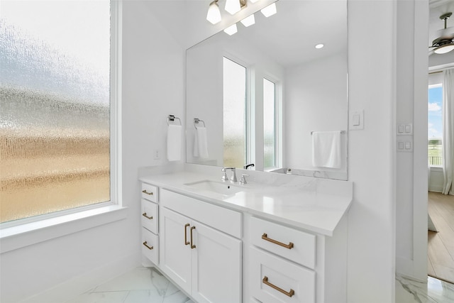 400 Horizon Light Ln, Katy, TX 77493 - bathroom featuring marble finish floors and vanity