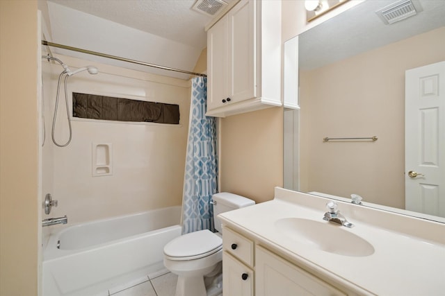 16919 Storybrook Forest Dr, Tomball, TX 77377 - full bathroom featuring shower / bath combo, vanity, and tile patterned flooring