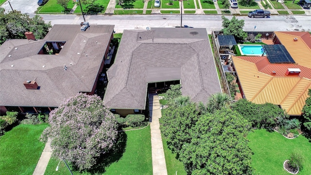 4316 Caduceus Pl, Galveston, TX 77550 - aerial view of property and surrounding area with a pool