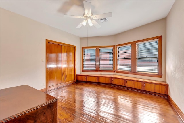 4316 Caduceus Pl, Galveston, TX 77550 - spare room featuring ceiling fan and light wood-type flooring