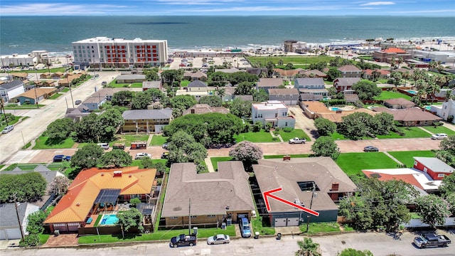 4316 Caduceus Pl, Galveston, TX 77550 - aerial view of residential area with a large body of water