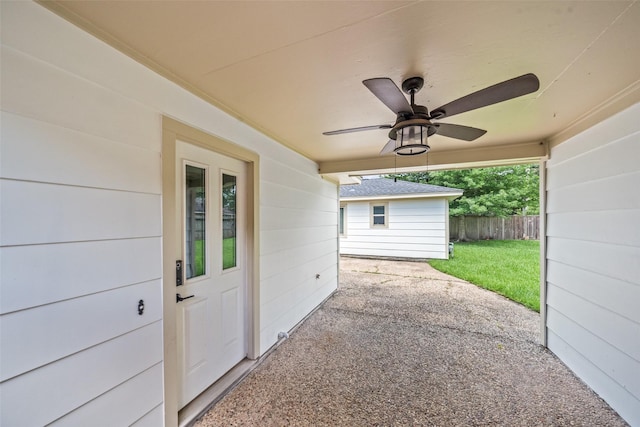 11607 Knobcrest Dr, Houston, TX 77070 - view of patio with a ceiling fan
