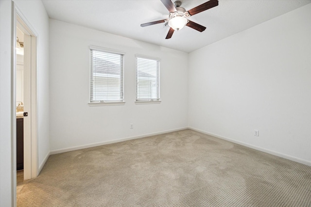 1124 W 24th St Unit B, Houston, TX 77008 - empty room featuring light colored carpet and ceiling fan