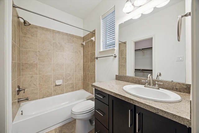 1124 W 24th St Unit B, Houston, TX 77008 - bathroom with vanity, shower / bathtub combination, and tile patterned flooring