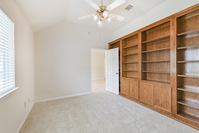 8006 Sports Haven Dr, Humble, TX 77346 - carpeted empty room with ceiling fan and lofted ceiling