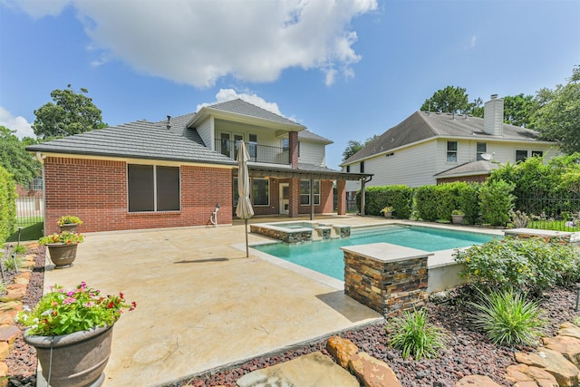 8006 Sports Haven Dr, Humble, TX 77346 - view of pool featuring a patio and a pool with connected hot tub