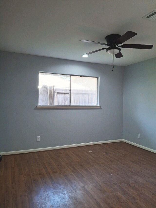 7807 Bellerive Dr, Houston, TX 77036 - spare room with ceiling fan, wood finished floors, and recessed lighting