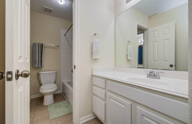 11704 Shoal Lndg, Pearland, TX 77584 - bathroom featuring vanity, tile patterned floors, and shower / bath combination