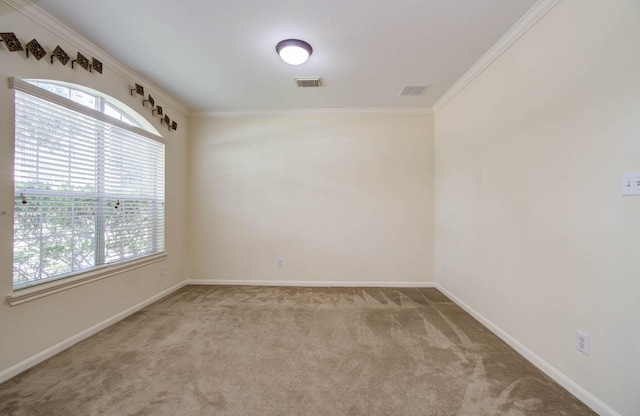 11704 Shoal Lndg, Pearland, TX 77584 - carpeted spare room featuring crown molding and healthy amount of natural light