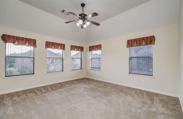 11704 Shoal Lndg, Pearland, TX 77584 - unfurnished room featuring carpet floors, a ceiling fan, and lofted ceiling