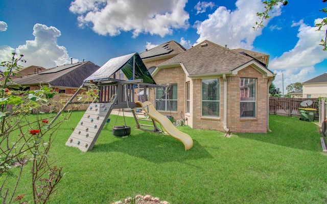 11704 Shoal Lndg, Pearland, TX 77584 - view of jungle gym featuring a fenced backyard