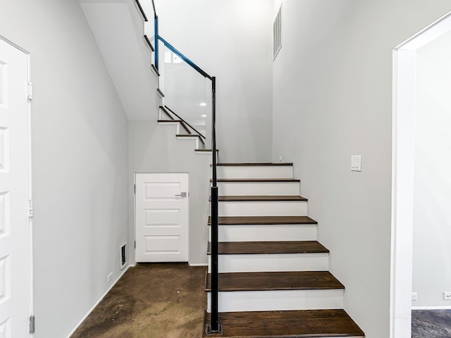 1520 Malone St, Houston, TX 77007 - stairs with concrete floors