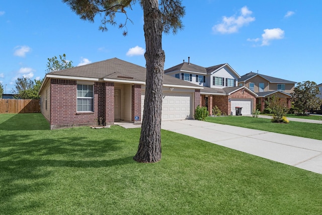 16810 Perryton Ln, Houston, TX 77073 - view of front of property featuring a garage, driveway, and brick siding