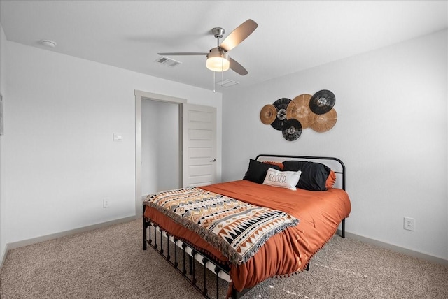 6214 Bois D Arc St, League City, TX 77573 - bedroom featuring carpet floors and a ceiling fan