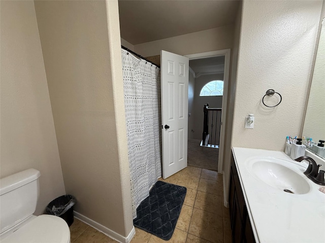 9022 Saint Laurent Ln, Houston, TX 77044 - full bath featuring vanity, tile patterned flooring, and curtained shower