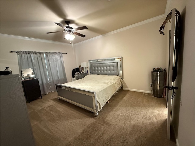 9022 Saint Laurent Ln, Houston, TX 77044 - carpeted bedroom featuring ornamental molding and ceiling fan