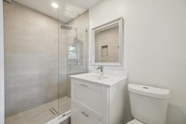 10225 Shadow Oaks Dr, Houston, TX 77043 - full bathroom with a walk in shower, vanity, and recessed lighting