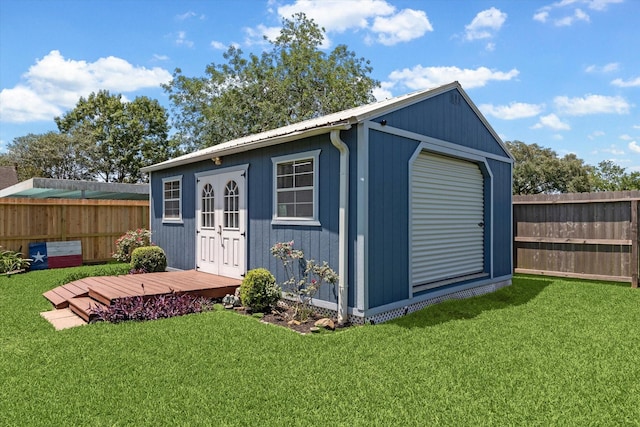 1926 Meadow Creek Dr, Pearland, TX 77581 - view of outbuilding with a fenced backyard