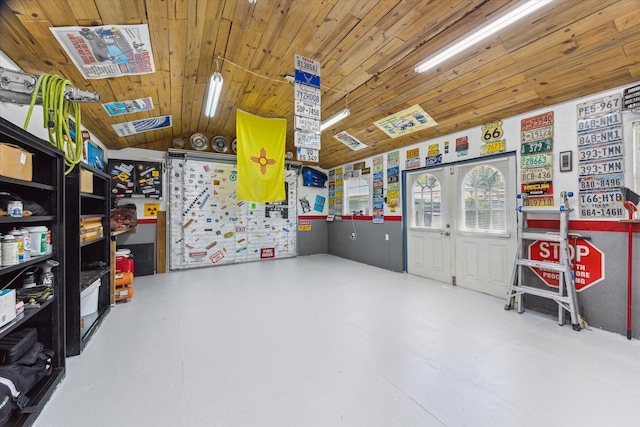 1926 Meadow Creek Dr, Pearland, TX 77581 - garage with wooden ceiling