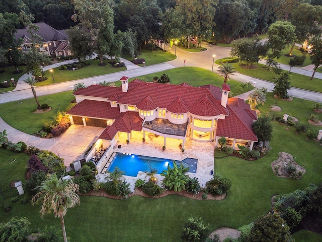 6 Kings Lake Estates Blvd, Kingwood, TX 77346 - view from above of property with a pool area