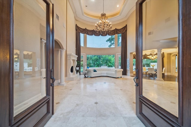 6 Kings Lake Estates Blvd, Kingwood, TX 77346 - interior space featuring a high ceiling and crown molding