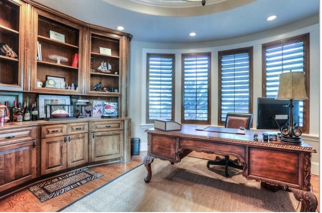 6 Kings Lake Estates Blvd, Kingwood, TX 77346 - home office with recessed lighting, plenty of natural light, and wood finished floors
