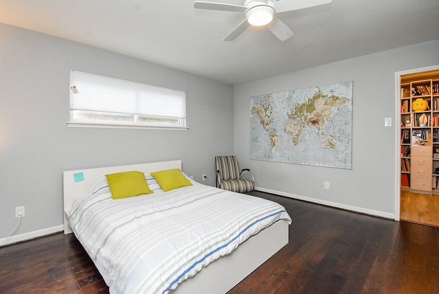 327 Cinnamon Oak Ln, Houston, TX 77079 - bedroom featuring hardwood / wood-style flooring and ceiling fan
