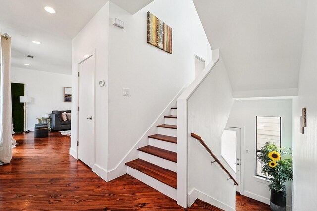 2209 Bastrop St, Houston, TX 77003 - stairs with wood finished floors