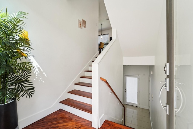 2209 Bastrop St, Houston, TX 77003 - stairs featuring wood finished floors