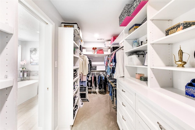 15817 Honolulu St, Jersey Village, TX 77040 - walk in closet featuring light carpet