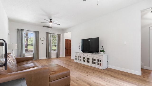 27938 Deer Run St, Montgomery, TX 77356 - living room with ceiling fan and light wood-style flooring