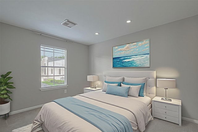 1101 Saulnier St, Houston, TX 77019 - bedroom featuring light colored carpet and recessed lighting