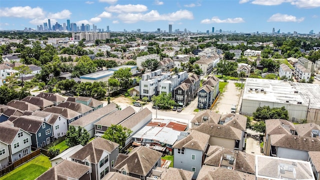 925 W 19th St Unit B, Houston, TX 77008 - aerial view of residential area featuring city skyline