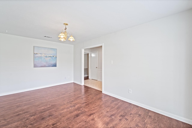 11826 Bandlon Dr, Houston, TX 77072 - empty room with a chandelier and wood finished floors