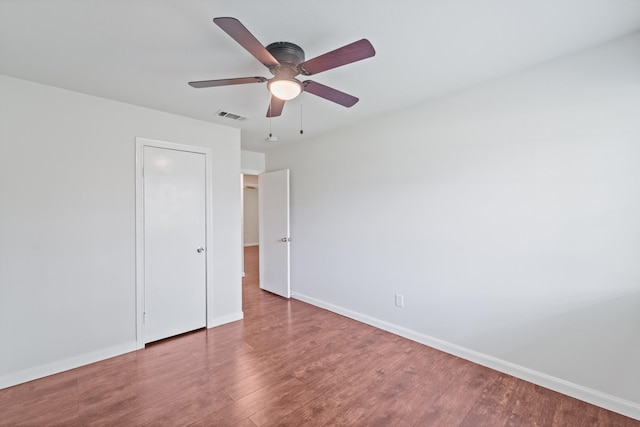 11826 Bandlon Dr, Houston, TX 77072 - unfurnished bedroom with wood finished floors and a ceiling fan