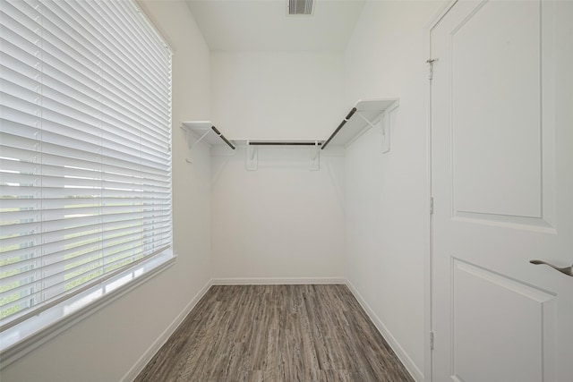 915 Lakeland Cir, Rosharon, TX 77583 - spacious closet with dark wood-style flooring