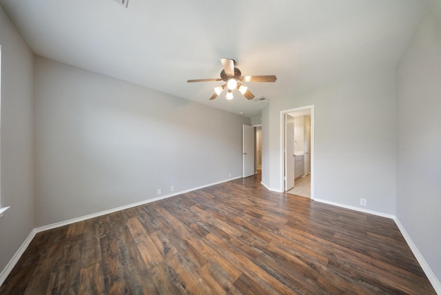 10335 Caribou Cv, Missouri City, TX 77459 - unfurnished room with a ceiling fan and wood finished floors